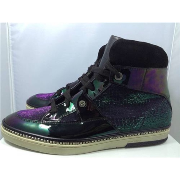 Jimmy Choo Barlowe Holographic Multichrome Hi Tops - Picture 1 of 7